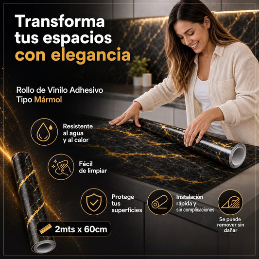 Rollo de Vinilo Adhesivo Mármol